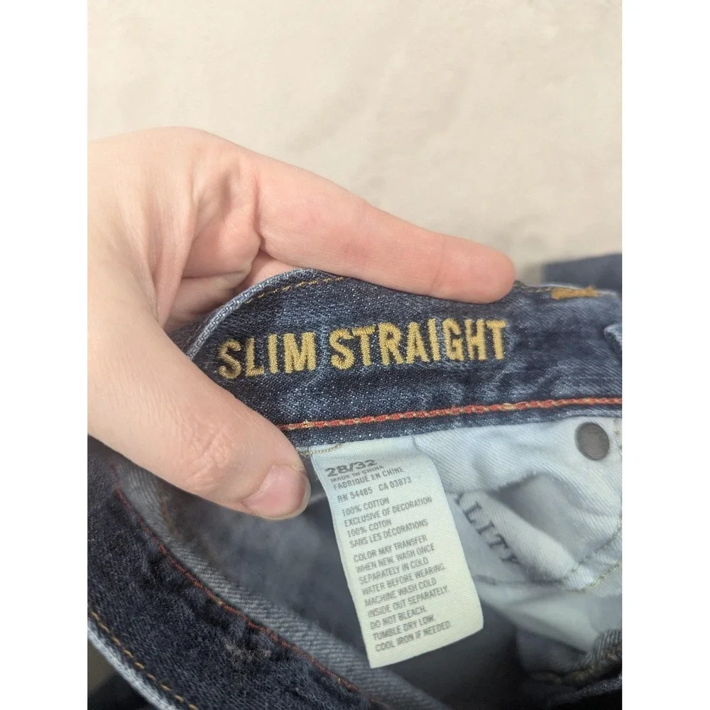 American Eagle Outfitters‎ Jeans Mens 28x32 Medium Wash Slim Straight Button Fly